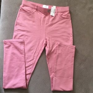 NWT Children’s Place pink w/silver sparkle stretch pants size 14 girls